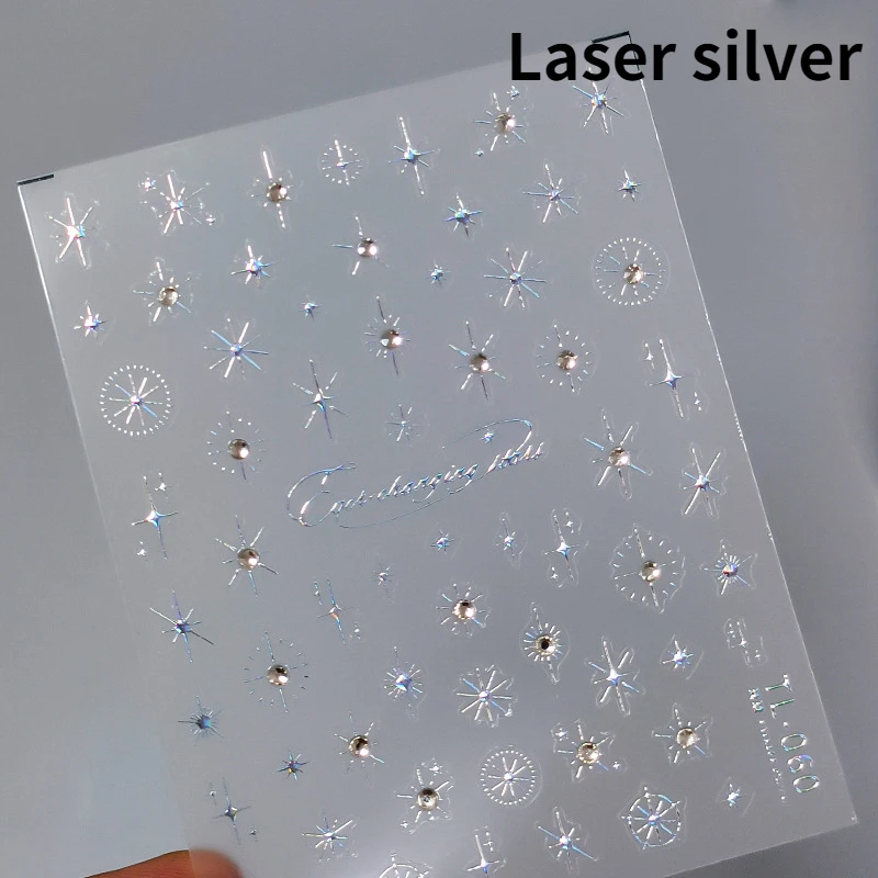 Elegant Starlight Glitter Rhinestone Nail Art Stickers