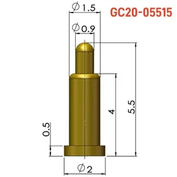 Enhanced Spring Pogo Pin Connector Set - 10 Pcs, 2.0 MM Diameter, Various Heights (Height 5.5mm)