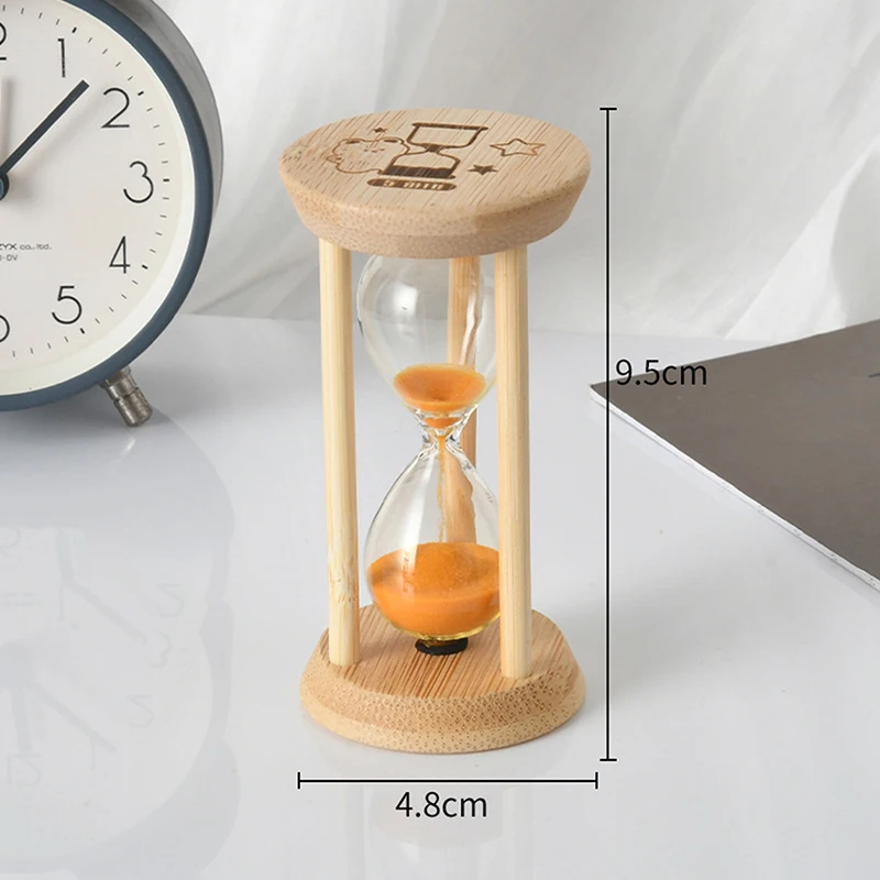 Mini reloj de arena de madera para decoración de escritorio