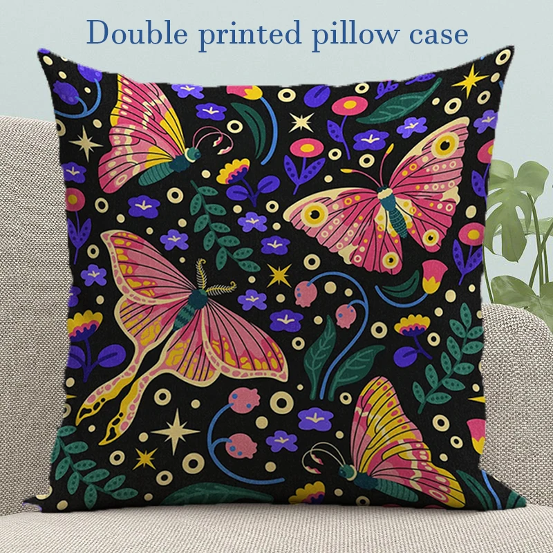 Fairytale Forest Pattern Cushion Cover 45*45 Pillow Cases Decorative Pillows for Sofa Pillowcase Cushions Covers Pillowcases