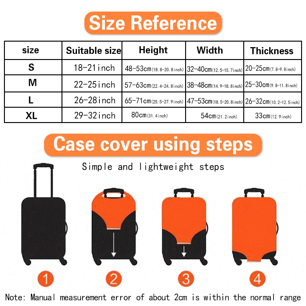 Дорожный чемодан, защитный чехол для багажа от 18 до 32 дюймов, модный чемодан на колесиках, эластичный пылезащитный чехол, аксессуары для путешествий с рисунком