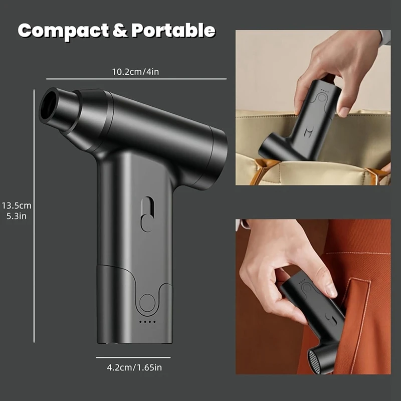 Compressed Air Duster 11000RPM Portable Air Blower And Mini Cordless Vacuum Cleaner For Car Home Keyboard Computer