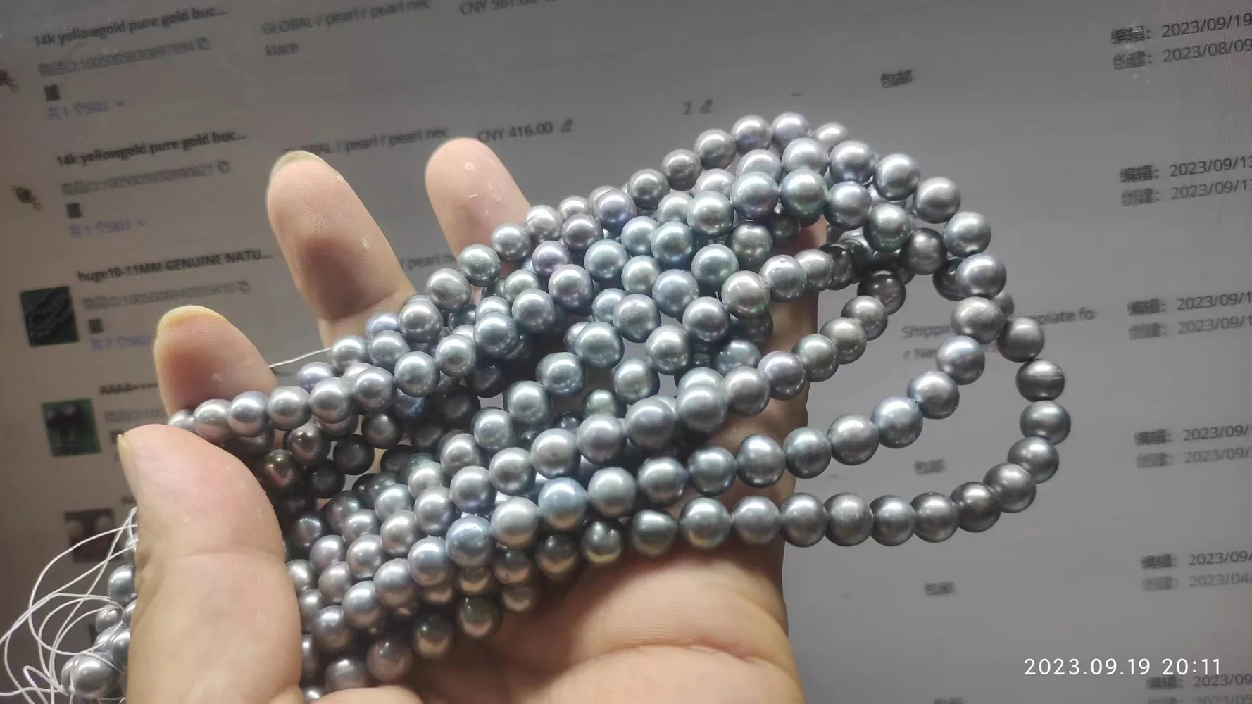 Perline D'acqua Dolce Da Infilare, Piccole Perle Coltivate In Acqua Dolce, Perle Di Conchiglia - Foto 13