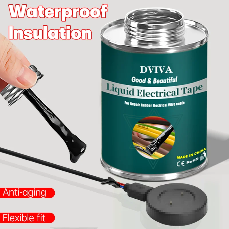 ของเหลวสีดําฉนวนเทป 15/50/150ML กันน้ําไฟฟ้า Sealant Fix Line กาวใช้ในบ้านฉนวนกันความร้อนกาวซีลวาง 1