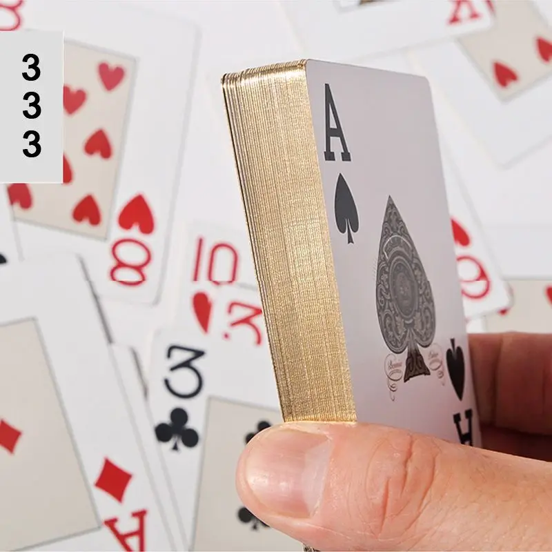 Playing Cards Plastic Playing Cards Poker Set 24K Gold Silver PVC Full Plastic Waterproof Durable Poker Game Deck Magic Professional