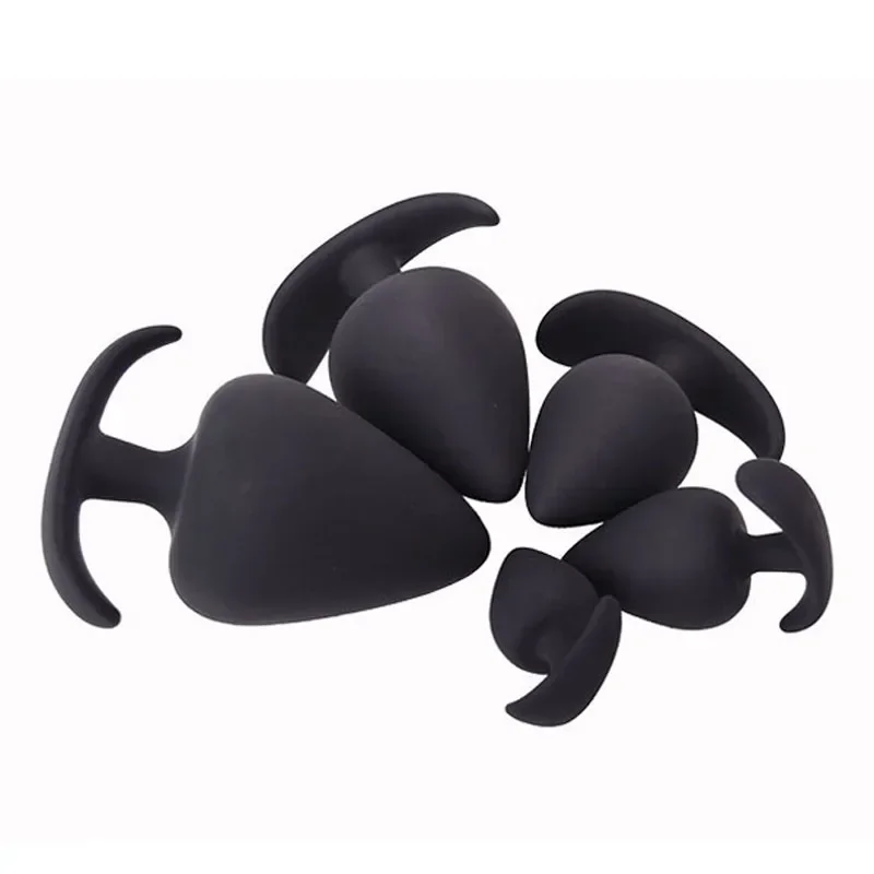 Anal Plug Silicone Anchor Anal Plug Big Butt Plug Anal Erotic Sex Toys for Men and Women 5 Sizes for Choice
