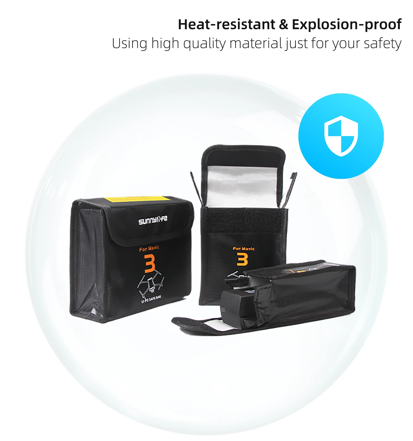 Sac De Sécurité Anti-feu Pour Batteries Lipo - Protection Pour Drone (DJI, NEO) Et Batteries RC - Étui De Rangement