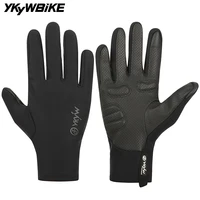 YKYWBIKE 2025 Cycling Gloves Full Finger Universal Winter Warmth Shock-absorbing Touch Screen Anti Slip Road Bike Gloves MTB 1