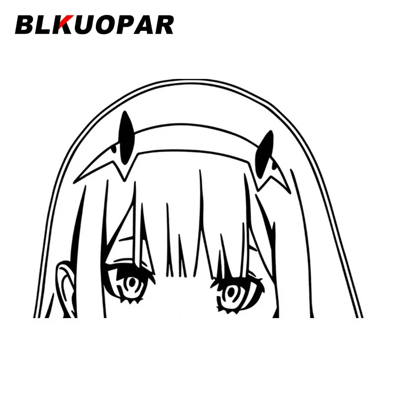 

Аниме наклейки для автомобиля BLKUOPAR Darling In The Franxx Zero Two, переводная картинка для кондиционера с высечкой, индивидуальные солнцезащитные виниловые аксессуары
