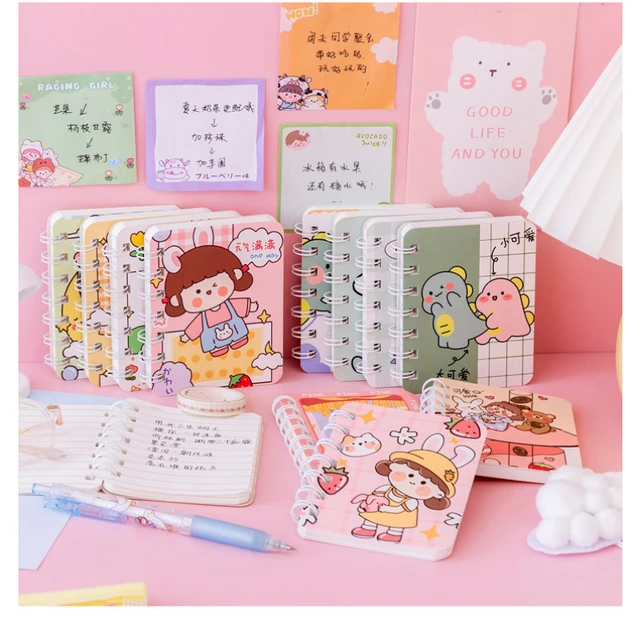 kawaii journal binder activity page account book girl heart coil diary ins  school student removable notebook notepad notebook - AliExpress