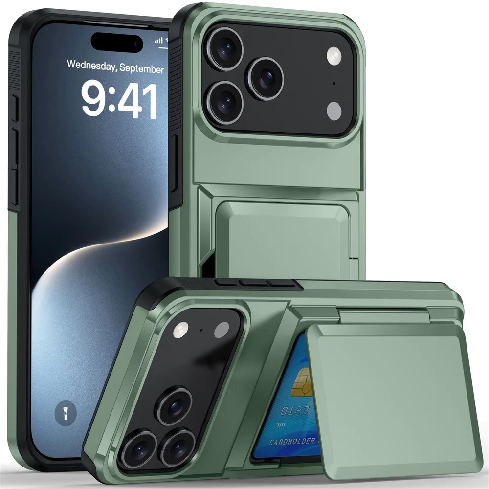 Premium Wallet Case with Credit Card Holder and Heavy Duty Shockproof Protection