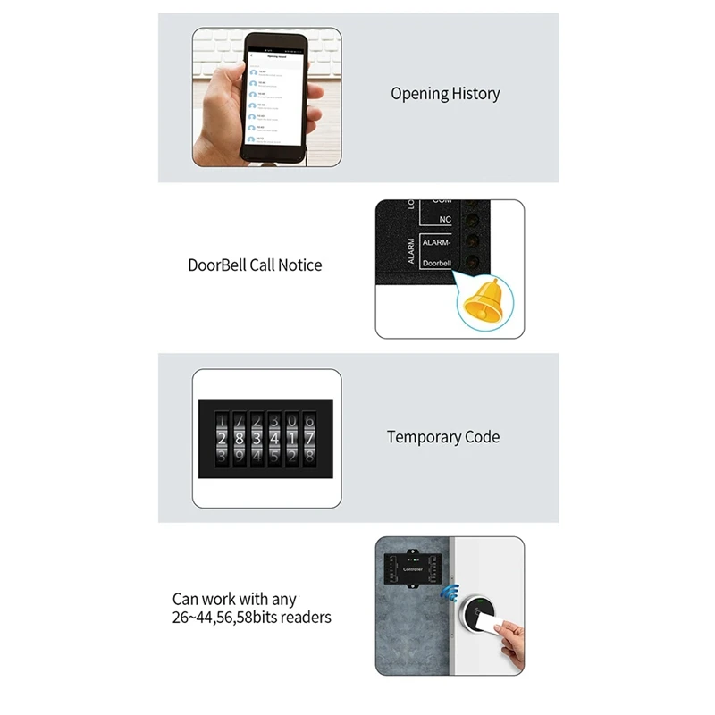 AB42-TUYA Wifi Controller Can Upgrade Common Access Control Generate Random Password View Door Opening Records And Remote