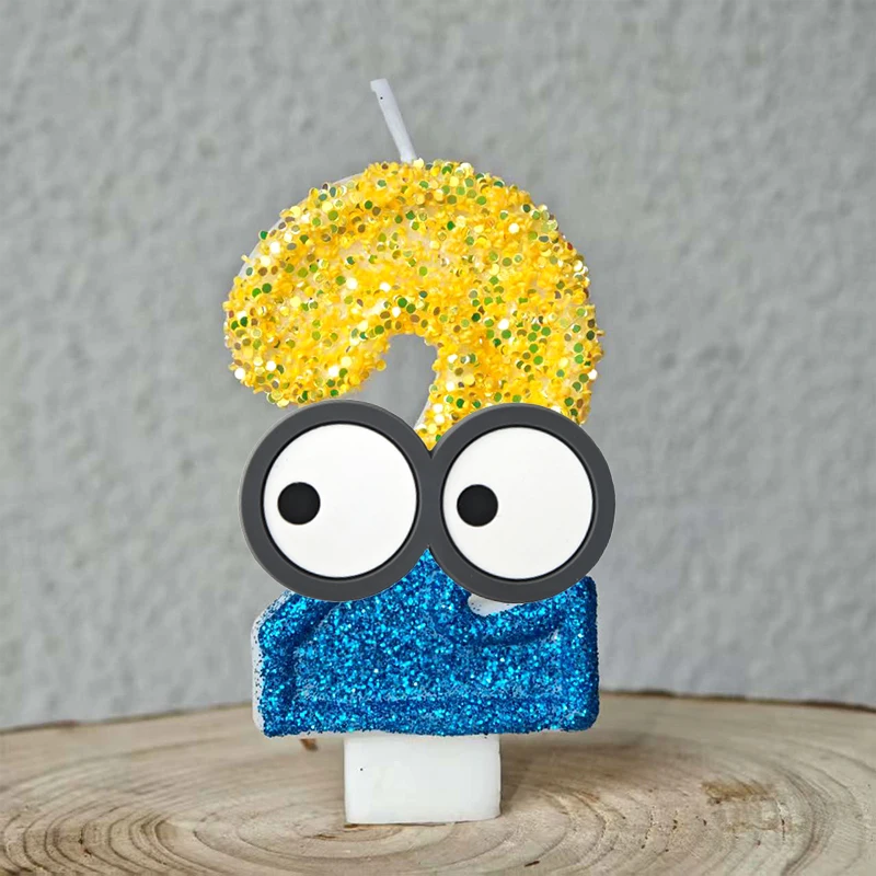 Gelbe Bananenmann Kerze Nummer 0-9 Geburtstagstorte Kerze Dekoration Bananenmann Geburtstagsparty Tortenaufsatz Babyparty Dekor Geschenk – Detail 23