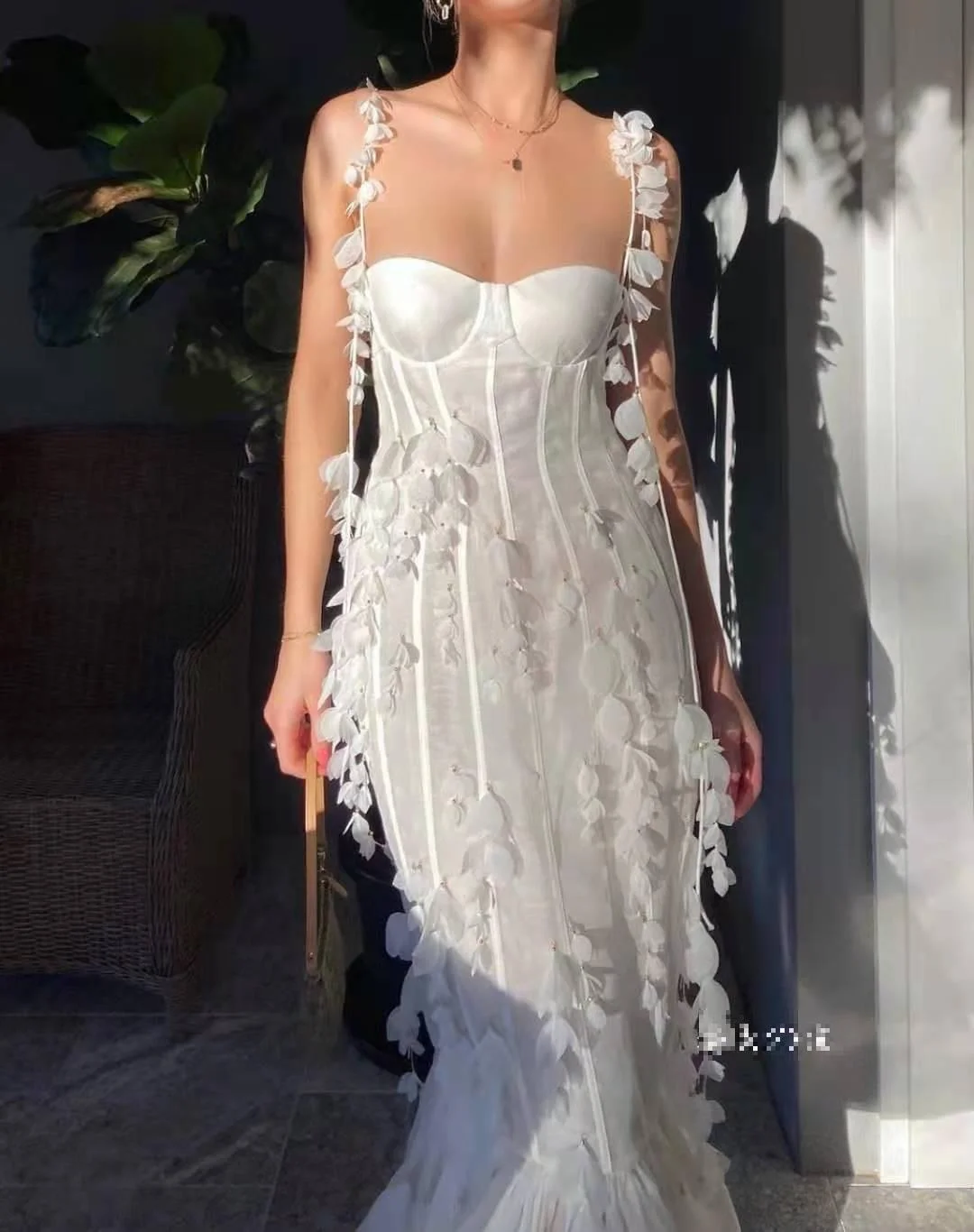 2024 Vacation Outfits For Women Fashion New Patchwork Sleeveless White Mermaid Sexy Strapless Summer Long Party Dresses