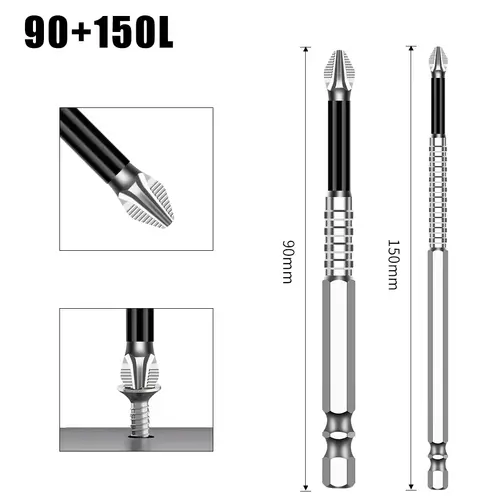 K5 Non-slip High Hardness Bit S2 Strong Magnetic 5A Black Non-slip Cross Head Electric Drill Electric Screwdriver Bit - Image 11