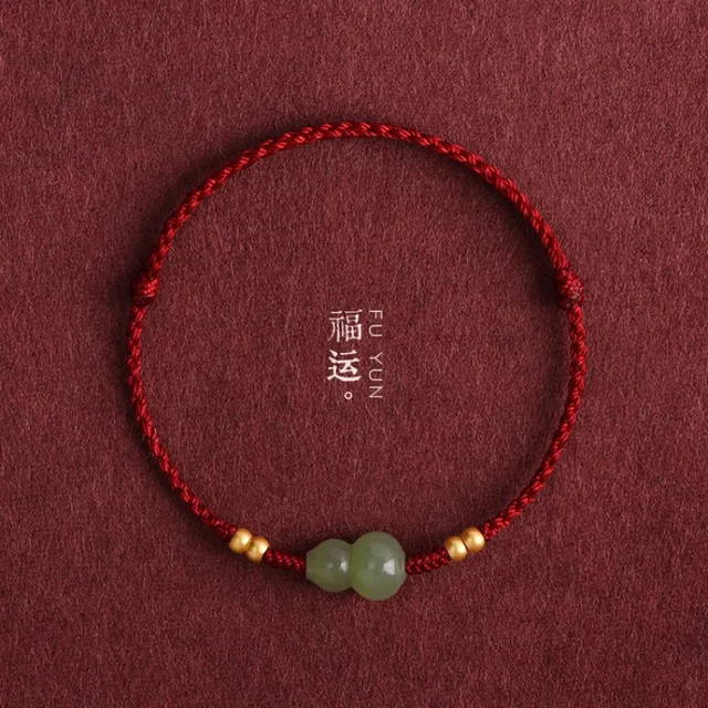 Bracelet classique en corde rouge porte-bonheur avec gourde, carpe koï, lotus et bois de pêche, bijou de mode pour femmes, hommes, couples, cadeau d'amitié, accessoire