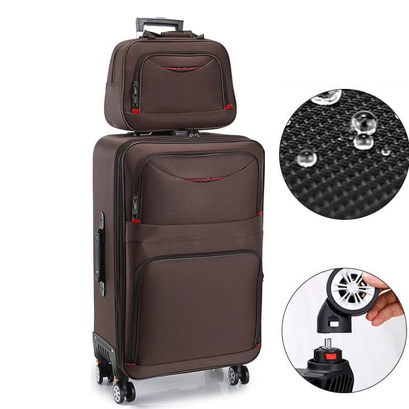 thumbnail image 1 of Maleta de viaje de gran capacidad, bolsa con ruedas Oxford impermeable, ruedas universales, equipaje de mano de cabina de 20 pulgadas, 1 of 4