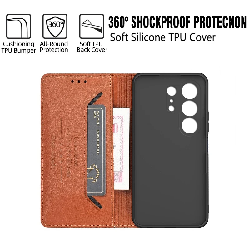 Shockproof Leather Flip Wallet Phone Case