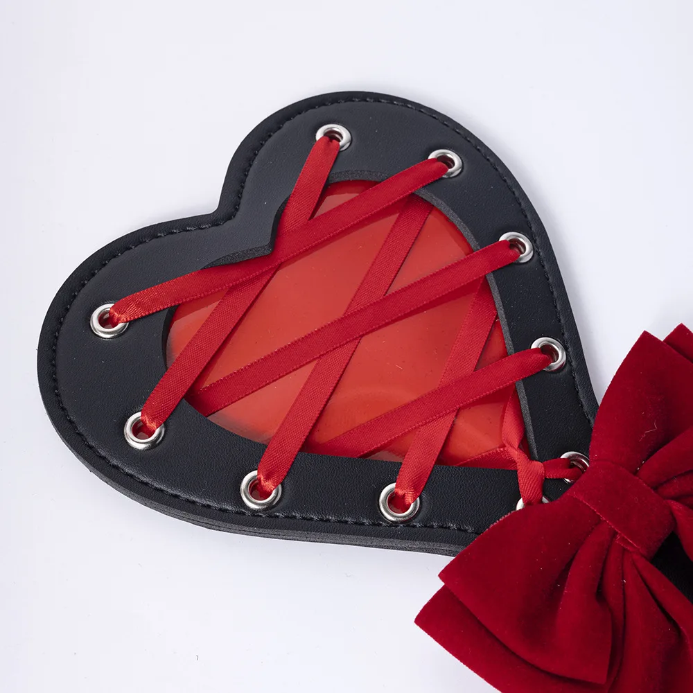 Heart-Shaped PU Leather Spanking Paddle Slapper Whip for Horse Training 3