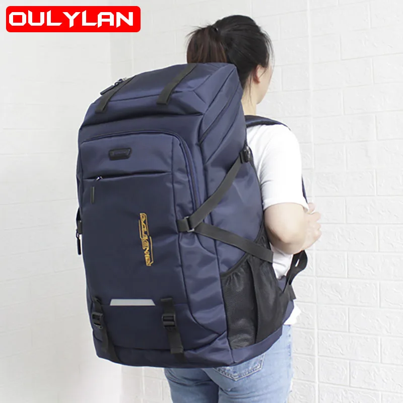 

Вместительный дорожный рюкзак для мужчин, спортивный нейлоновый ранец для активного отдыха, походов, альпинизма, багажа, школьная сумка, 50 л/80 л