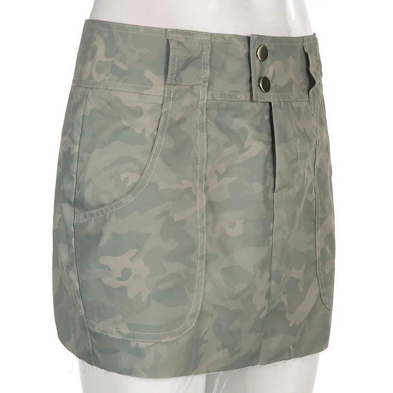 camouflage mini skirt