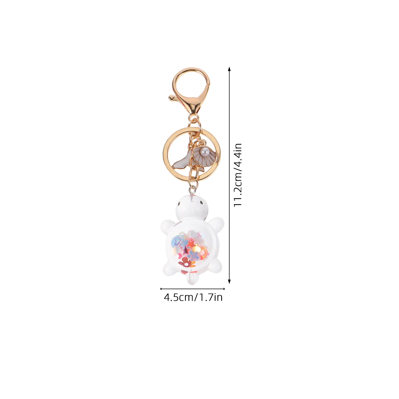 4Pcs 어둠 속에서 빛나는 스팽글 거북이 키 체인 여성을위한 귀여운 동물 펜던트 열쇠 고리 배낭 핸드백 지갑 매력 여름 해변 여행