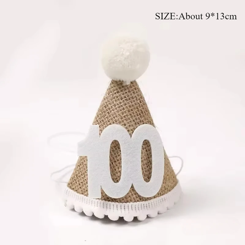 Ins Crown Happy Birthday Hat baby crown hat birthday crown party hat birthday headband set for Kids Durable Felt Fabric Celebration Headband Decorations Baby Birthday Wedding Party Supplies