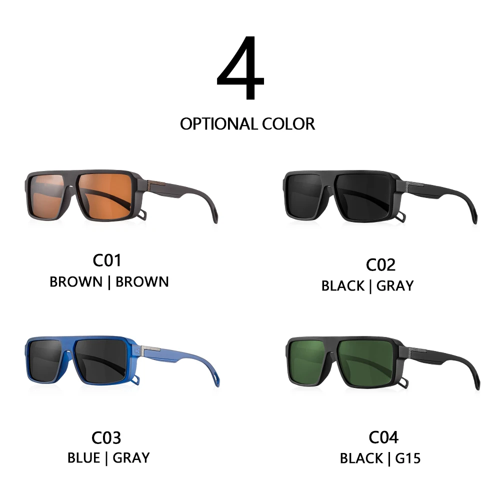 CRIXALIS Classic Square Polarized Fashion Sunglasses
