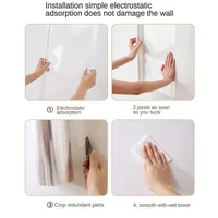 3/5/10m Transparent Electrostatic Protective Film Self Adhesive Oil Proof Wall Sticker Wallpaper Waterproof Film Home Decor 6