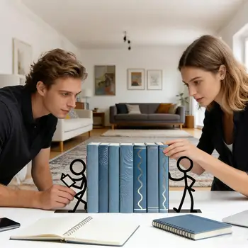 Abstract Metal Bookends 1