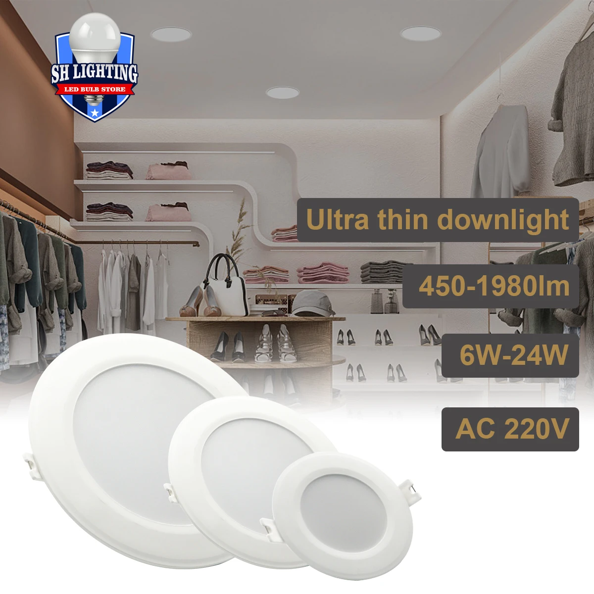 

1-10 Pcs Recessed Round LED Downlight 24W 20W 17W 14W 10W 6W LED Ceiling Lamp AC 220V 230V 240V Cold Warm White Indoor Lighting