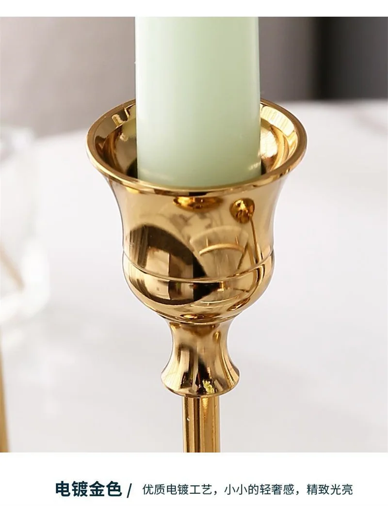 3pcs/set Wedding Party Vintage Metal Candlestick Home Decor Christmas Candle Holders