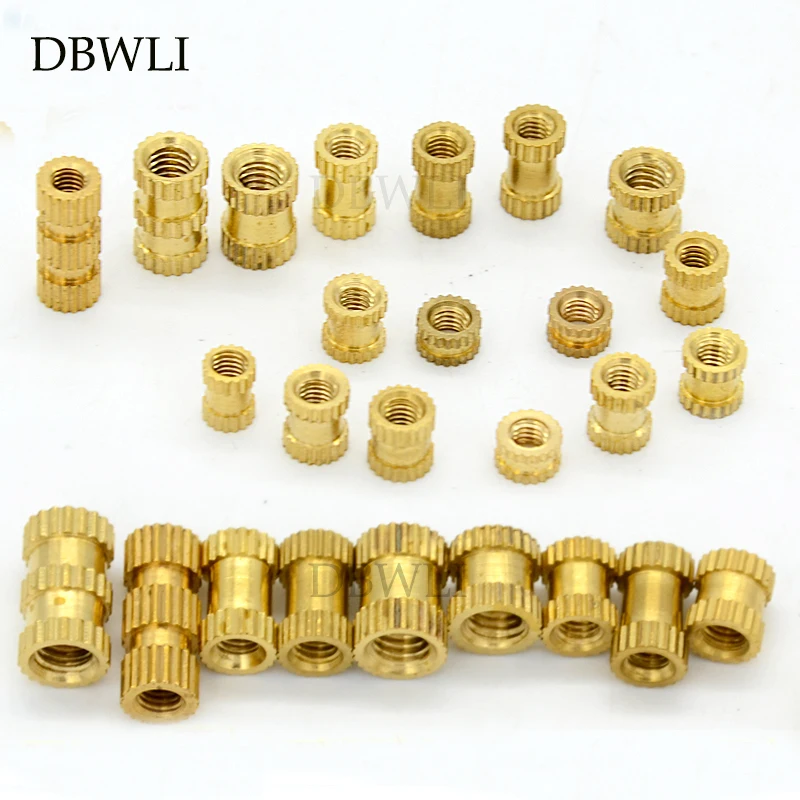 1000pcs Brass Knurl Insert Nuts M3x6mm M3x8mm Through Thread Brass