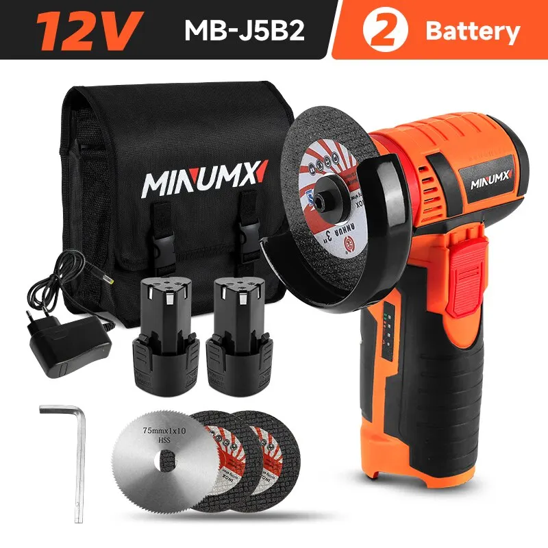 Minumx 12vブラシレスアングルグラインダー19500rpmミニ