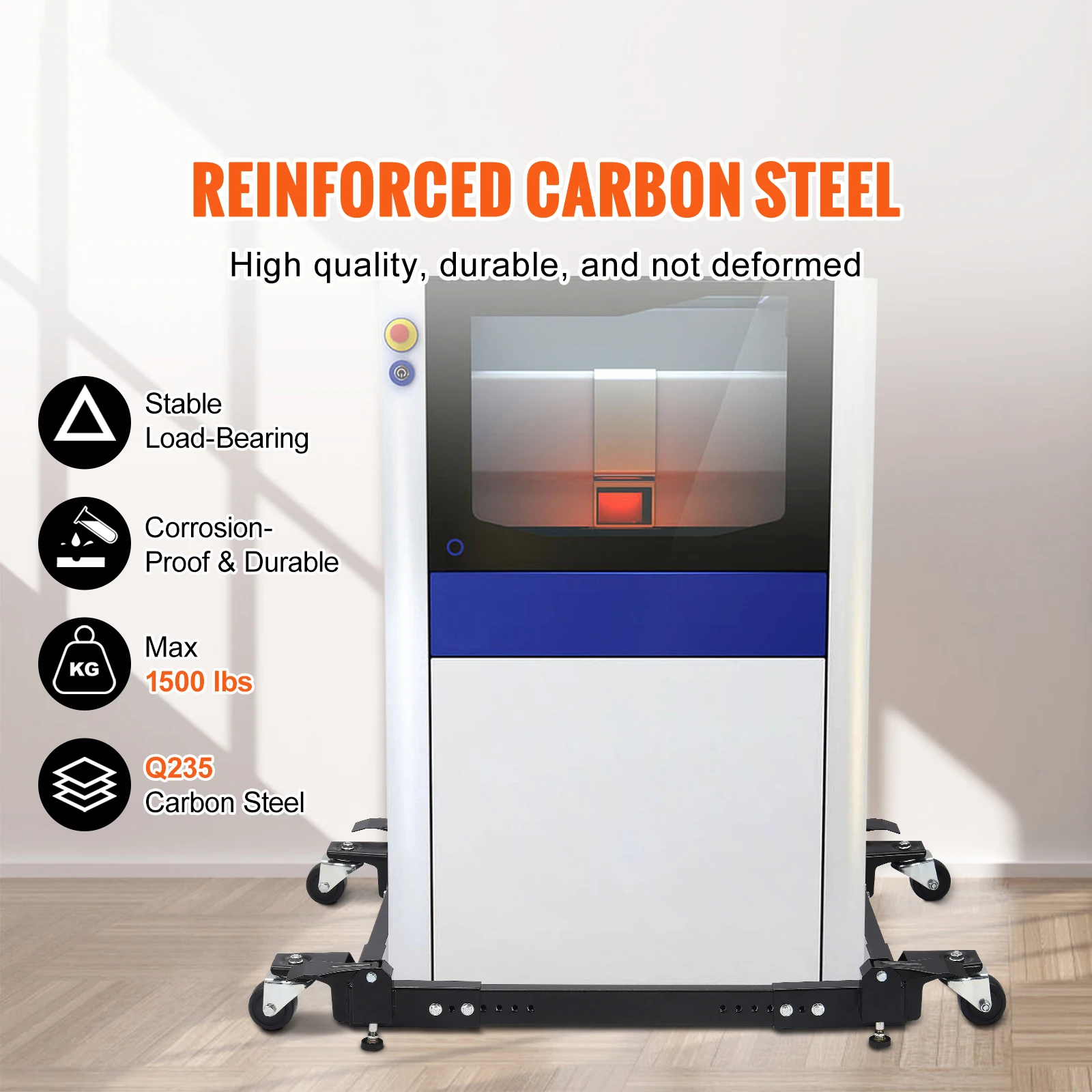 Mobile Washing Machine Stand with Wheels Adjustable Bracket