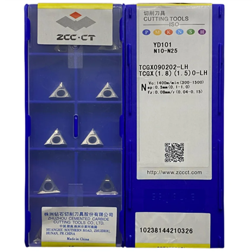 

ZCC.CT TCGX090202-LC YD101/TCGX090204-LC YD101/TCGX090202-LH YD101/TCGX090204-LH YD101 TCGX0902 CNC CARBIDE INSERTS 10PCS/BOX