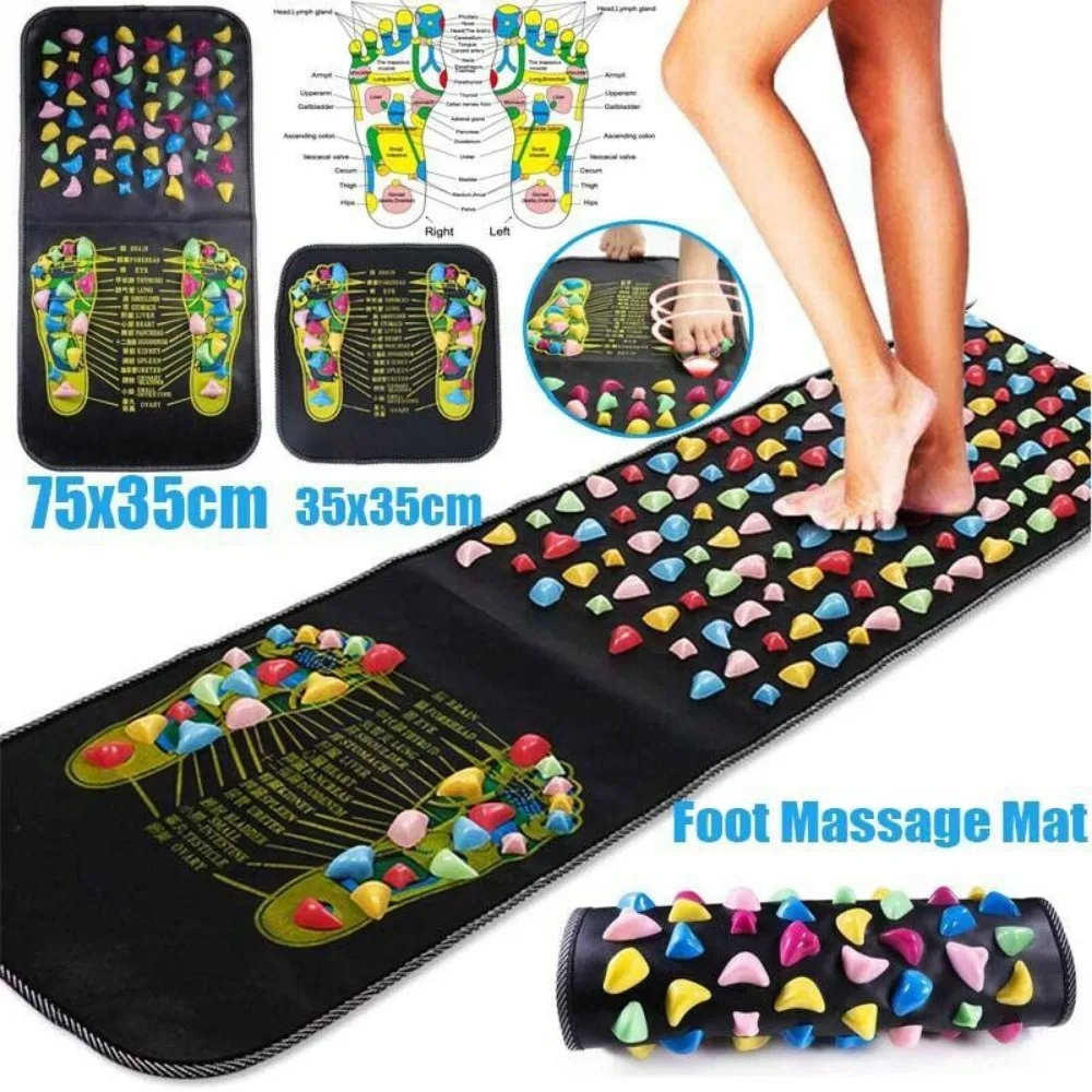 Acupressure Leg Relaxation Pain Relieve Walk Stone Mat Reflexology Walk Foot Massager Massage Pad