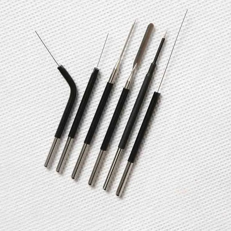 Surgical Instruments Plastic Surgery Tool Electrosurgical Pencil High Frequency Electroknife Electrocautery Electrocoagulation Electroion Tool Head Filamentous Needle Type Flat Knife Eyelid Tool