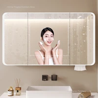Arc-shaped Smart Bathroom Mirror Cabinet, Wall-mounted Bathroom Mirror Cabinet with Lighting, Smart Bathroom Mirror Cabinet 3