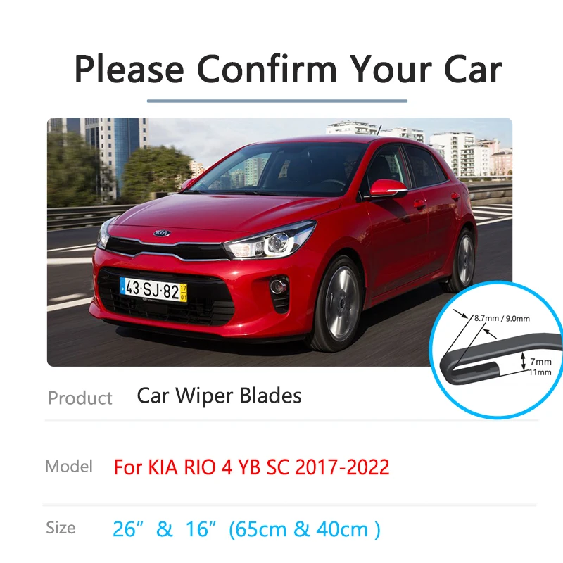 Spazzole tergicristalli per KIA RIO IV a prezzi bassi