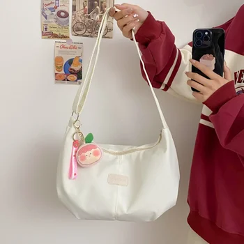 Borsa a tracolla da donna casual in nylon Borsa a tracolla semplice stile college alla moda coreana Borsa da donna di design di grande capacità 1