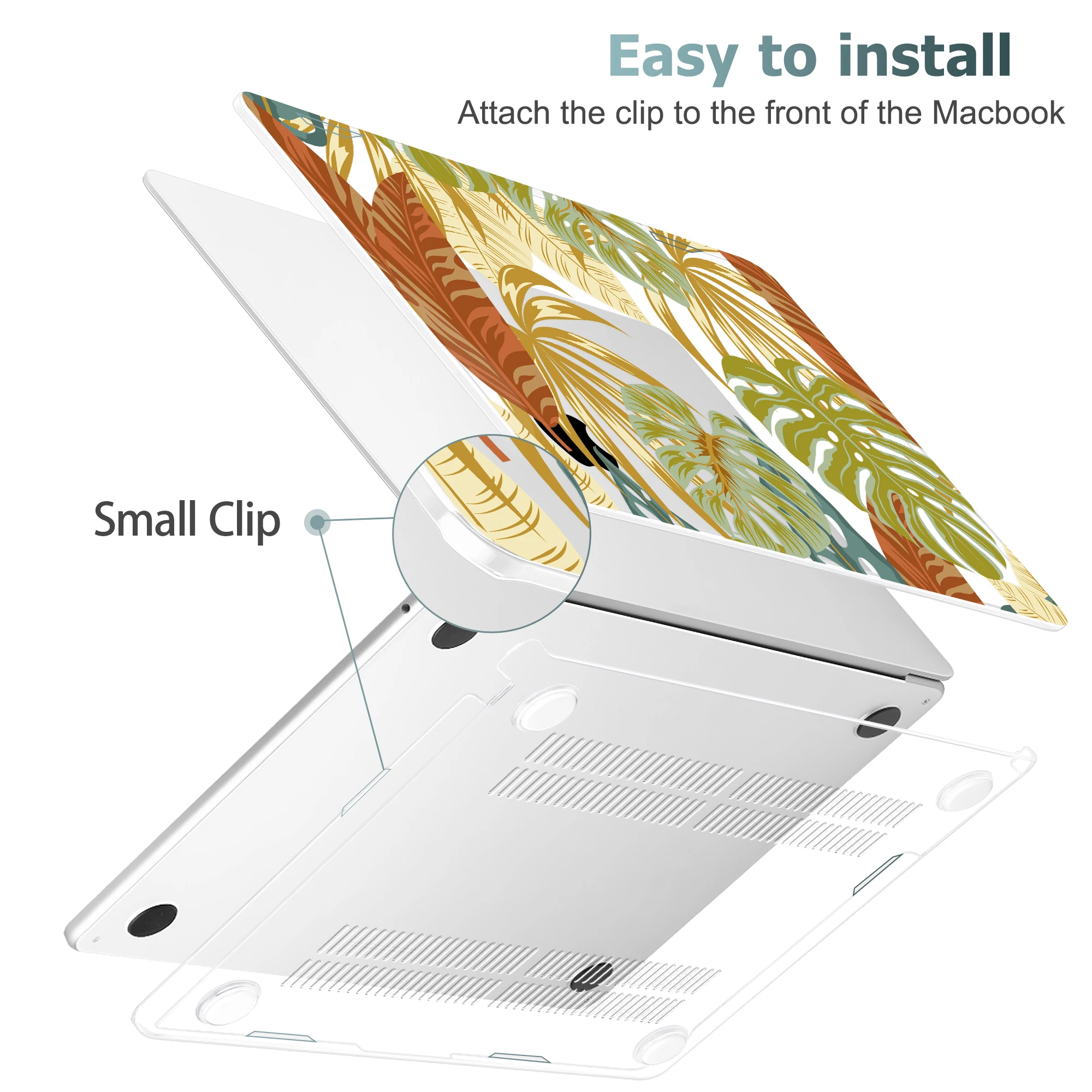 Estojo de Impressão Colorido Flor para Macbook Compatível com Retina A2941 Air 15 13 A2681 m1 A2337 Pro A2338 A2251 m2 Air 2023 - Imagem 2