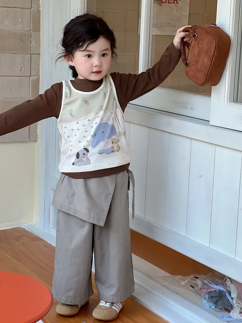2025 Autumn New Children Casual Pants Cotton Girls Fashion Wide Leg Pants Baby Loose Trousers Kids Harem Pants Children Clothes 5 2025 Autumn New Children Casual Pants Cotton Girls Fashion Wide Leg Pants Baby Loose Trousers Kids Harem Pants Children Clothes - Image 5
