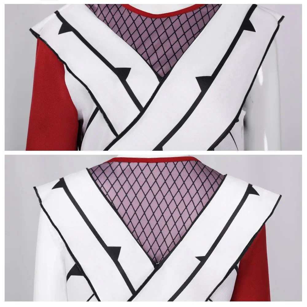 Naruto: Sarutobi Asuma | White Striped Battle Suit Cosplay Costume 23 White Striped Battle Suit Cosplay Costume for Women