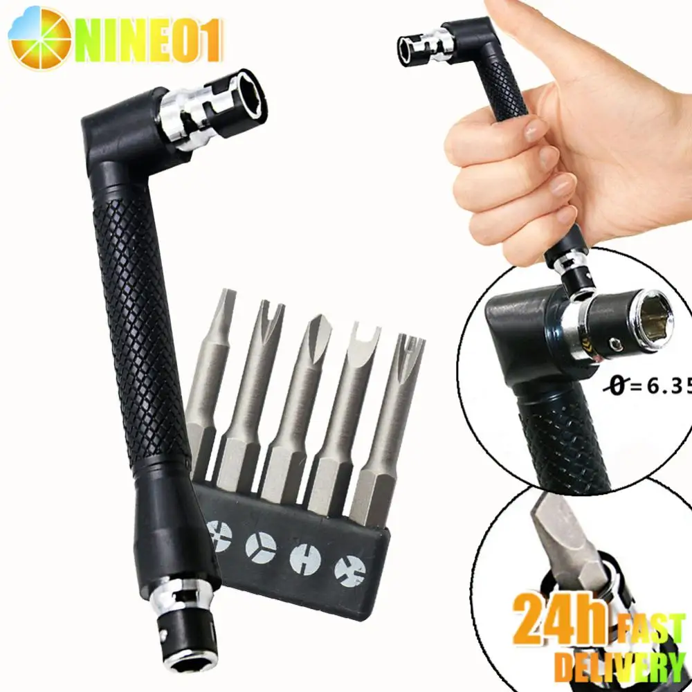 WrenchLShapeDualHeadSocket14Inch635mmScrewdriverBitKit90