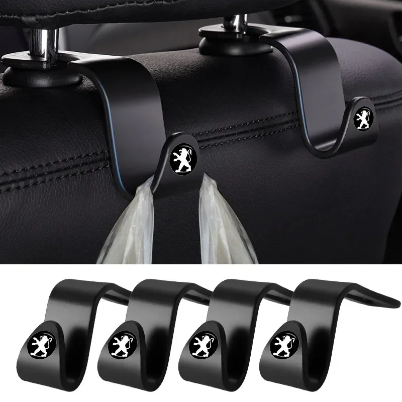 2/4Pcs Car Interior Seat Back Stowing Tidying Hook Accessori Per Auto Per Peugeot 308 408 508 Rcz 208 3008 2008 108 206 207 307