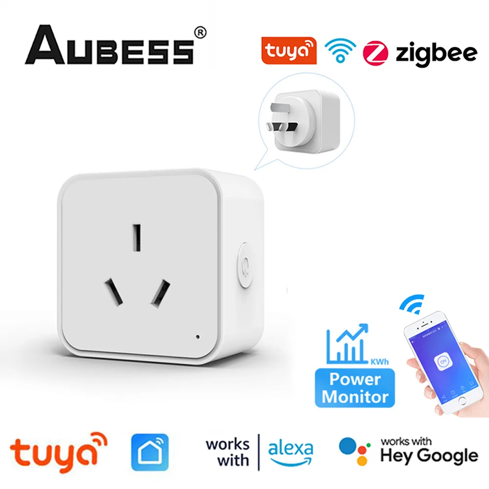 Tuya Wifi Zigbee Smart Plug With Energy Metering Function 16A AU Smart