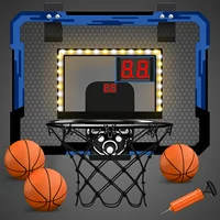 QDRAGON Indoor Basketball Hoop for Kids Door Room Basketball Hoop With LED Lights Basketball Toys for 3 4 5+Year Old Boys Girls 1