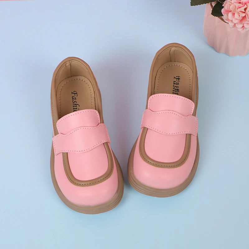 Leather Kids Loafers Slip On Shoes for Boys and Girls