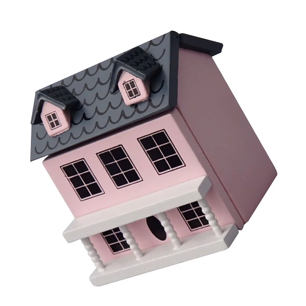 

Villa Small House Painted Mini Model Micro Landscape Decor Decorative Miniature Ornament Tiny Wood Wooden Furniture